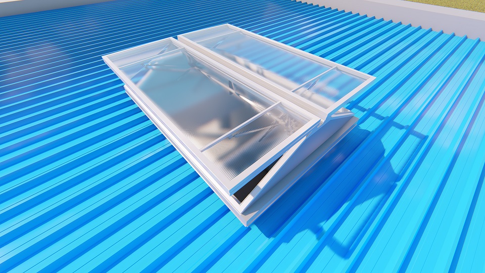 三角下开排烟天窗